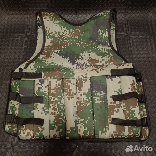Новый жилет утяжелитель с грузом 16 кг. Металл