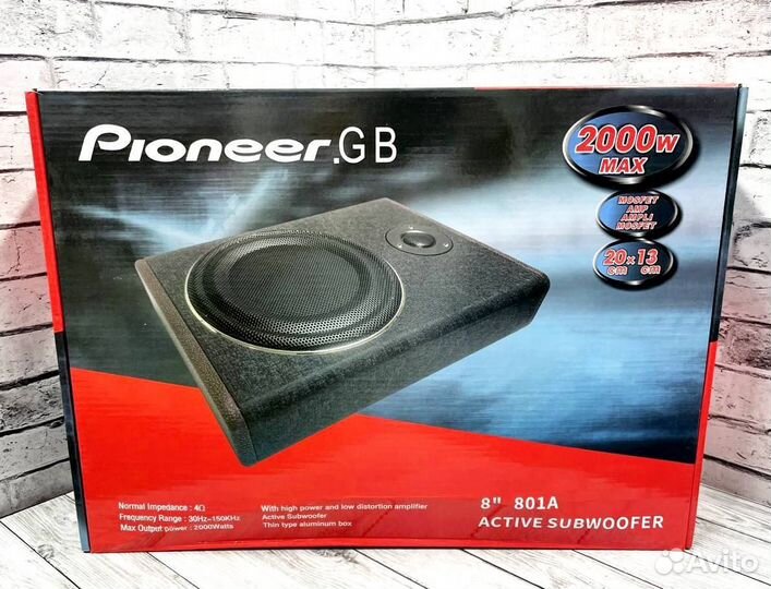 Активный сабвуфер Pioneer под сиденье арт 183