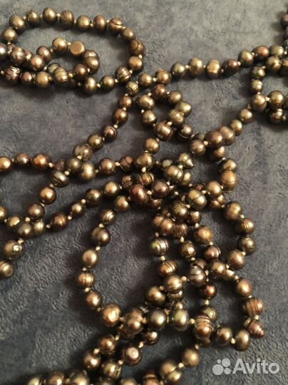 Бусы черный жемчуг