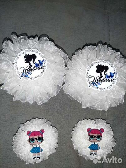 Бантики,цветочки в технике канзаши