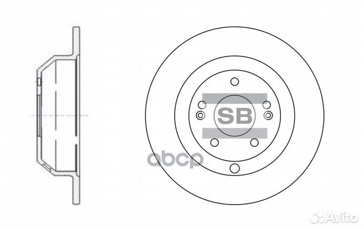 Диск тормозной hyun/KIA santa FE 06- задн. SD10