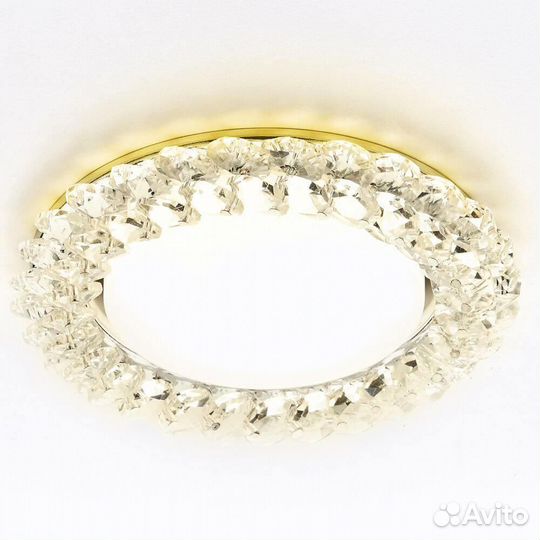 Светильник встраиваемый металлический и стеклянный