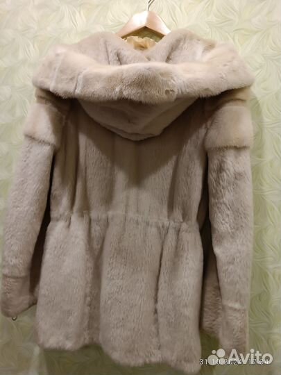 Шуба норковая с капюшоном 42 44