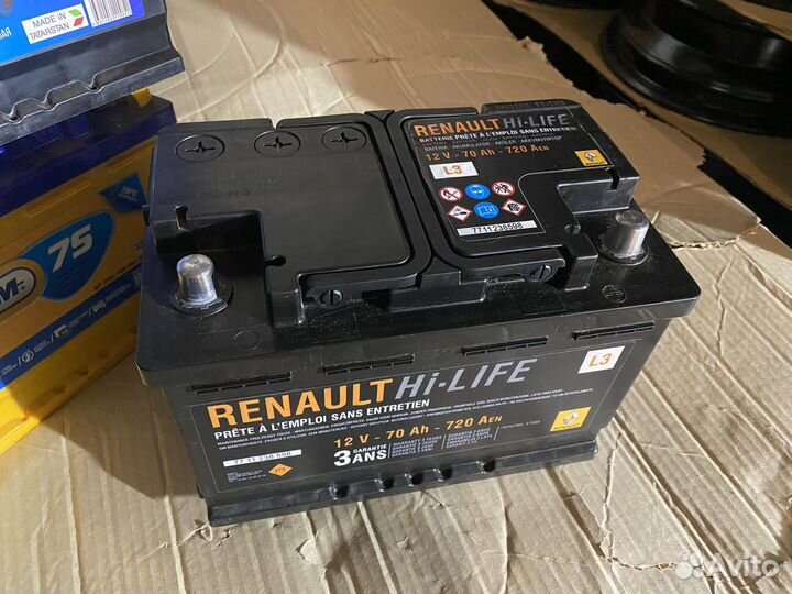 Аккумулятор renault 70ah 720a оригинал