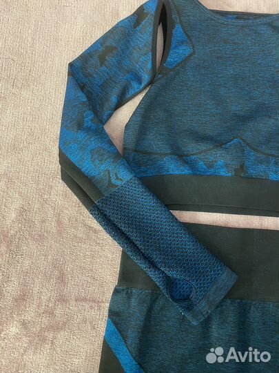 Костюм для фитнеса рашгард + леггинсы