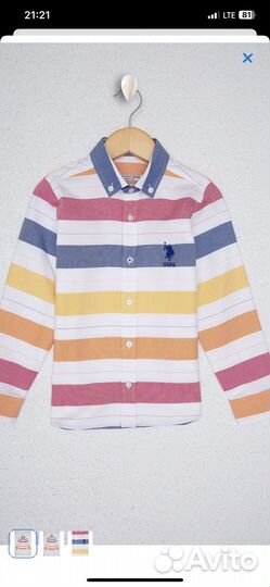 Рубашка для мальчика 98 U.S. polo assn оригинал