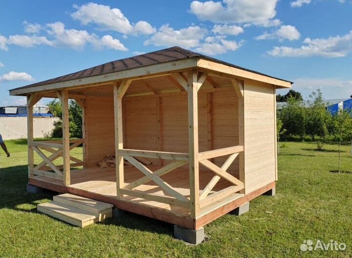 Беседки из дерева для дачи