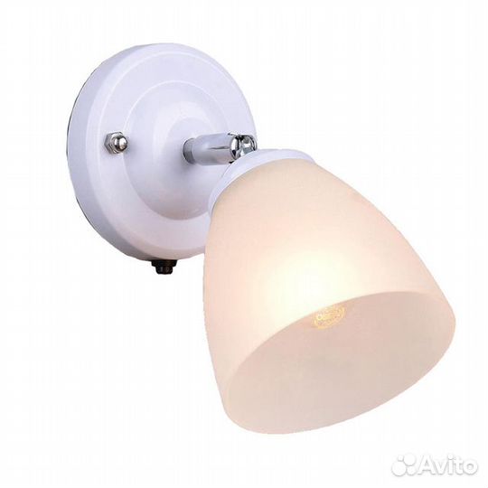 Бра россвет Лютня 1х60Вт Е27 металл белый