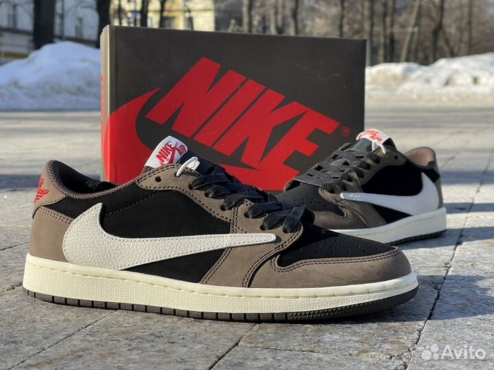 Кроссовки Travis Scott X Air Jordan 1 Low Mocha