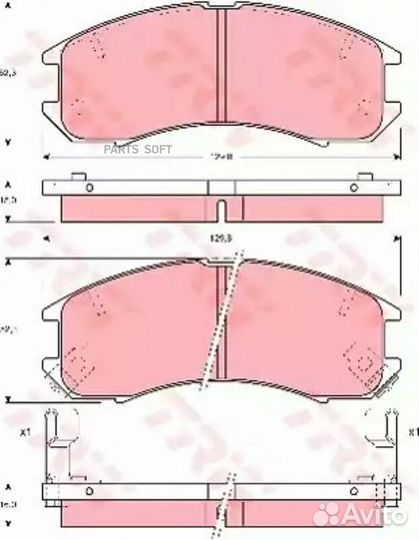 TRW GDB981 Колодки пер.mazda 626 88-97