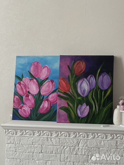 Картина акрилом на холсте