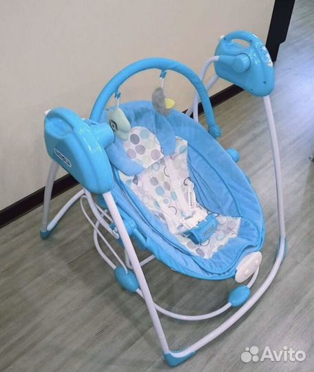 Детские электронные качели - шезлонг 2в1 Babyton