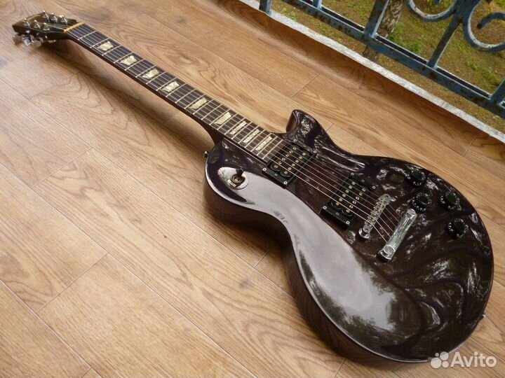 Burny LG-75JP Joe Perry Trans Black