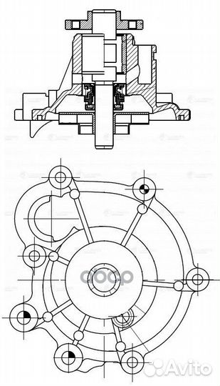 Насос водяной mercedes-benz C W203 00/E W212 0