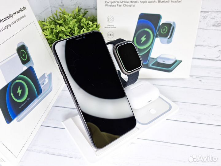 Беспроводная зарядные станции 3 В 1