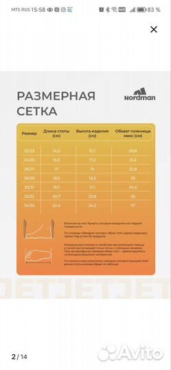 Резиновые сапоги нордман 24-25