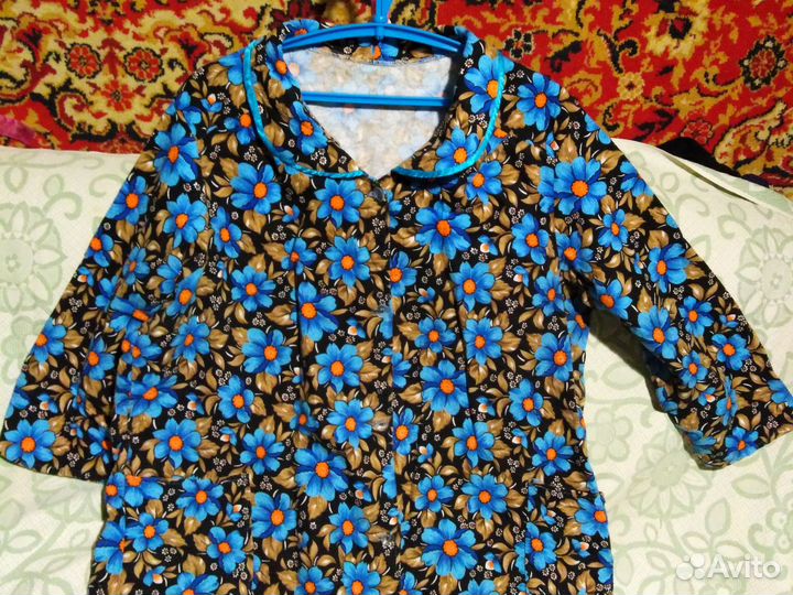 Халаты байковый и два ситцевых 62р