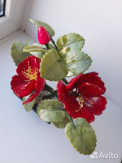 Каменный цветок Лотос сувенир коллекционирование