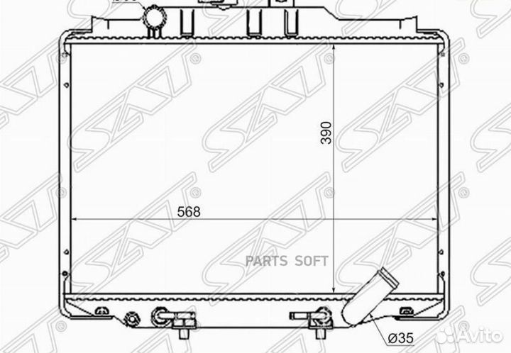 Радиатор охлаждения Митсубиси Делика Л300 4D56 89