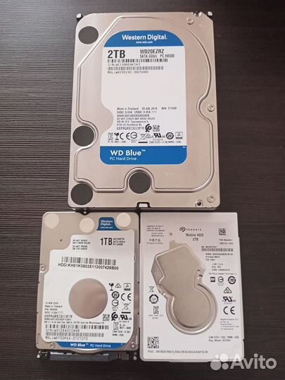 HDD 2TB разные (100% здоровье)