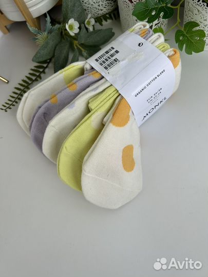 H&M носки 36/38, 23-24см, 5шт новые