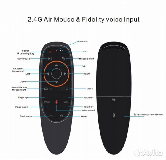Аэромышь G10S Пульт с голосовым управлением, гиро