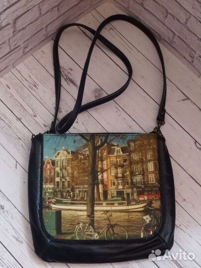 Кожаная сумка женская
