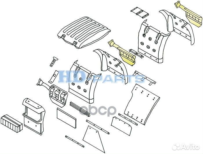 Кронштейн крыла Scania 4/P/G/R/T серия передний