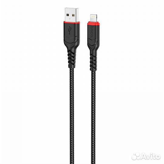 Кабель USB - Lightning 1м hoco X59 Victory черный