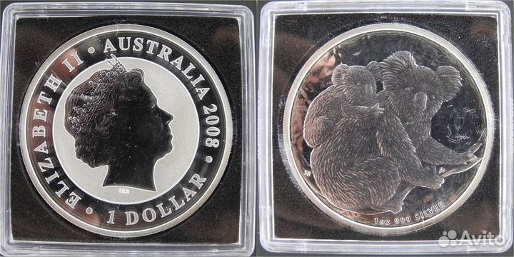 Австралия Коала 2007-2020 гг. 1х1 oz Серебро 999