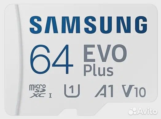 Карта памяти microSD Samsung Evo Plus 64 Gb
