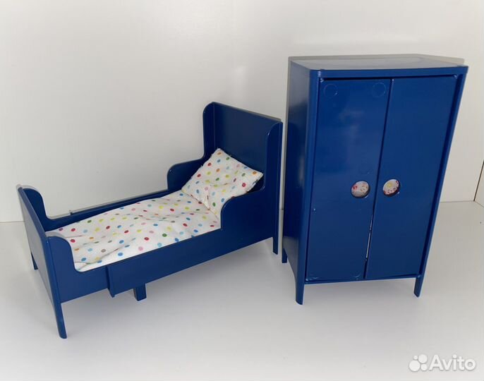 Мебель для кукол кровать шкаф IKEA икеа