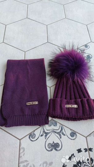 Комплект шапка, шарф solorana 5-10 лет