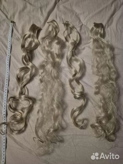 Искусственные волосы на заколках