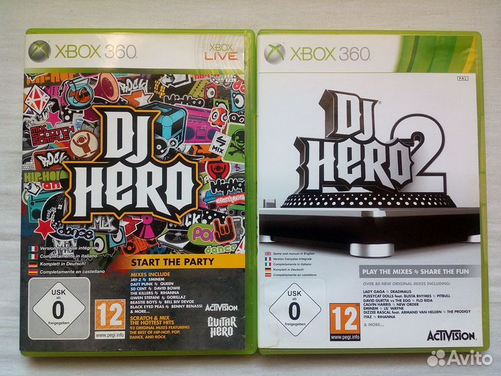 DJ Hero пульт с играми для Xbox 360