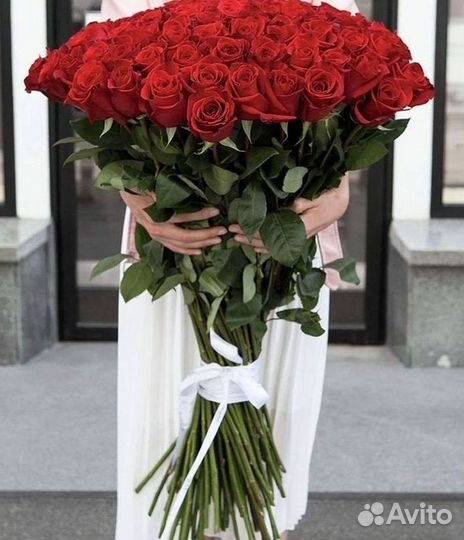 Длинные высокие розы 110 150 160 180 200 см