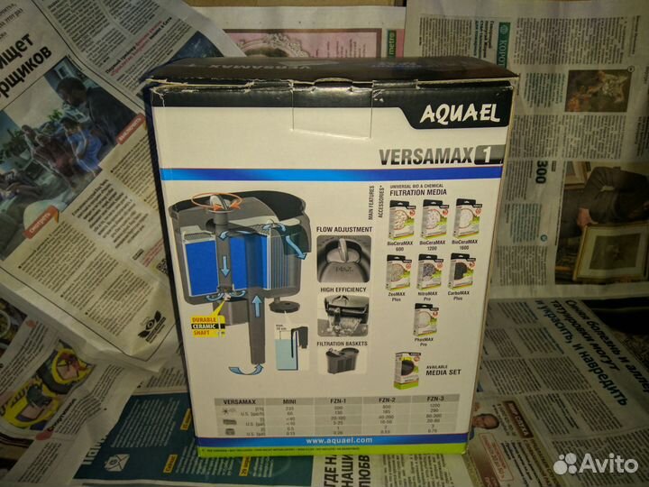 Aquael versamax 1 (внешний навесной фильтр)