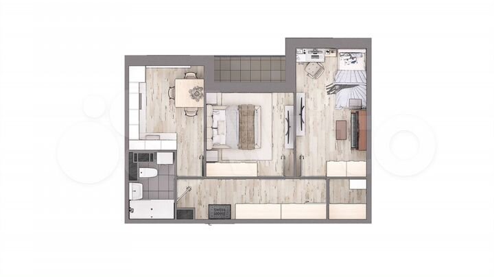 2-к. квартира, 47,2 м², 3/8 эт.