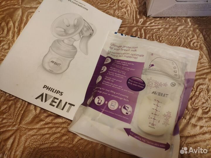 Ручной молокоотсос Avent с допами