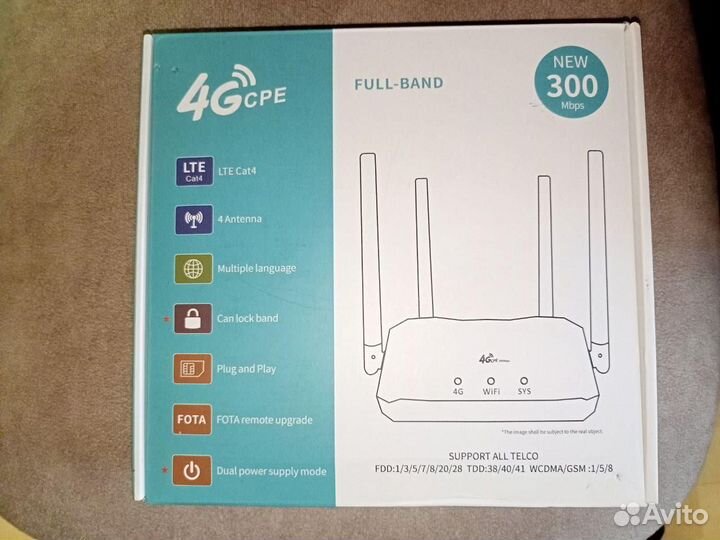 Wifi роутер 4g модем с sim 300Mbps