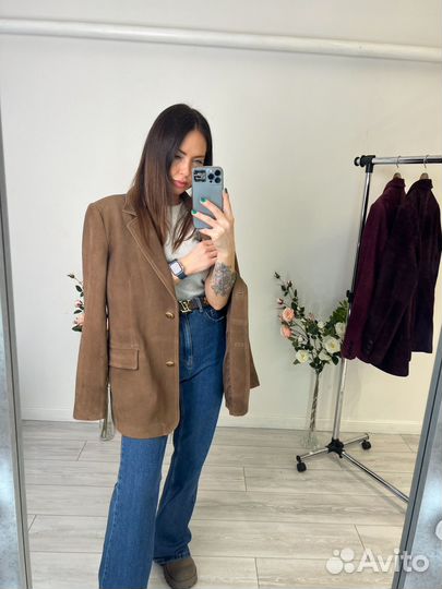 Пиджак из натуральной замши