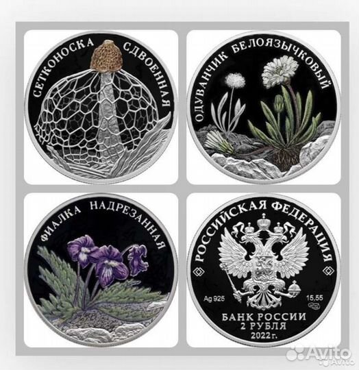 Монеты Серебро серия Красная книга 2022г