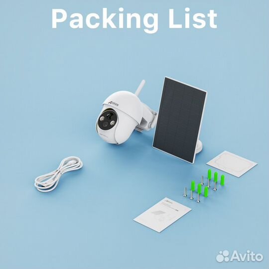 PTZ WI-FI видеокамера с солнечной панелью anran