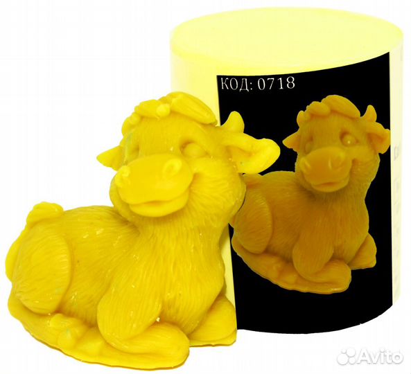 Силиконовая форма для свечей Бычок 2 (0718)