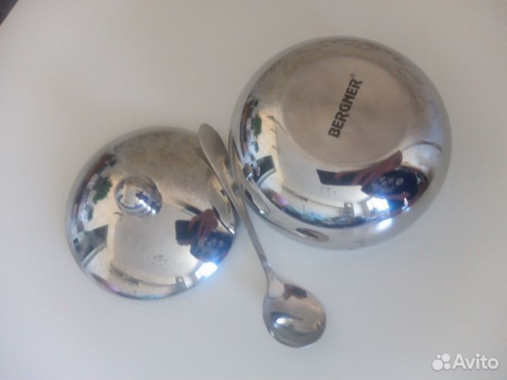 Сахарница металлическая