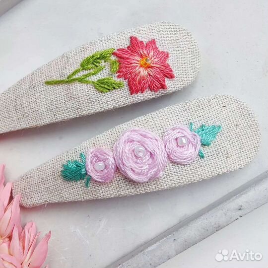 Заколки -клик-клак ручной работы,2шт