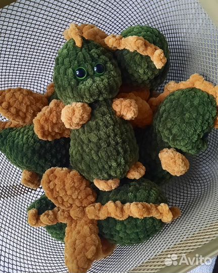Дракон Мягкая игрушка Вязаная Ручной работы