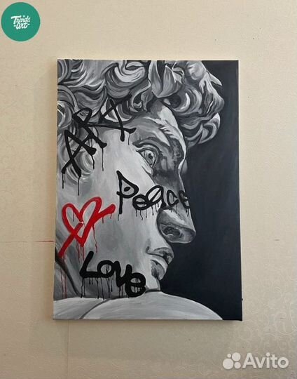 Картины красками на холсте на заказ для интерьера