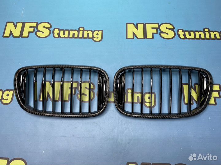 Решетка радиатора для BMW G11 G12 до рест карбон