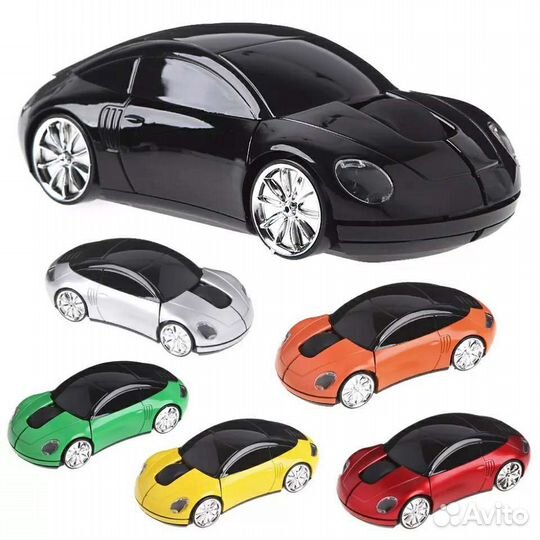 Новая Мышь Авто беспроводная зелёный цвет